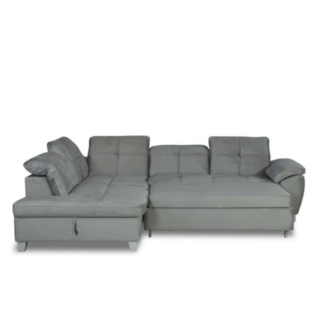 Coltar Extensibil Cu Otoman Mic Stanga Sevilia Lux, Lada Depozitare, 5 Locuri, Tetiere Reglabile, Gri, 280 Cm-01