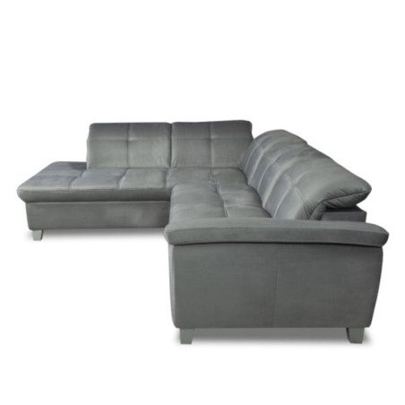 Coltar Extensibil Cu Otoman Mic Stanga Sevilia Lux, Lada Depozitare, 5 Locuri, Tetiere Reglabile, Gri, 280 Cm-01
