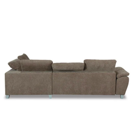 Coltar Extensibil Cu Otoman Mic Dreapta Sevilia Lux, Lada Depozitare, 5 Locuri, Tetiere Reglabile, Maro, 280 Cm-01