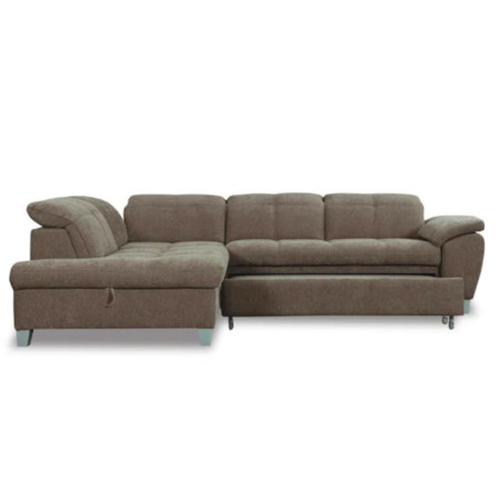 Coltar Extensibil Cu Otoman Mic Stanga Sevilia Lux, Lada Depozitare, 5 Locuri, Tetiere Reglabile, Maro, 280 Cm-01