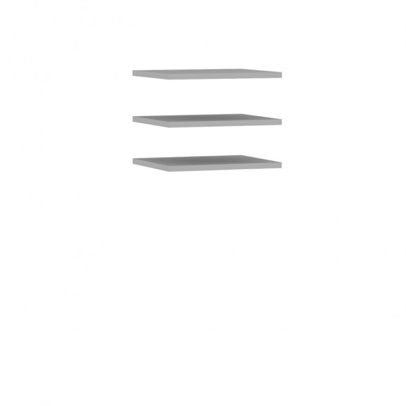 Set 3 polite pentru dulap Megan, 478 x 420 x 22 mm., Gri