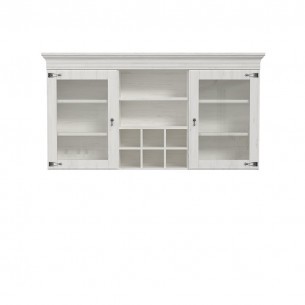 Vitrina Suprapozabil Encanto, Pin Alb, 171.3 Cm
