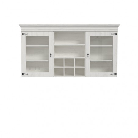 Vitrina Suprapozabil Encanto, Pin Alb, 171.3 Cm-01