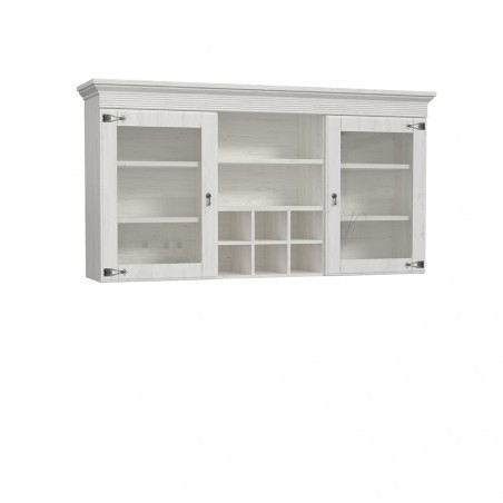 Vitrina Suprapozabil Encanto, Pin Alb, 171.3 Cm-01