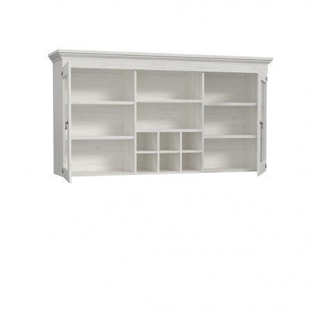 Vitrina Suprapozabil Encanto, Pin Alb, 171.3 Cm-01