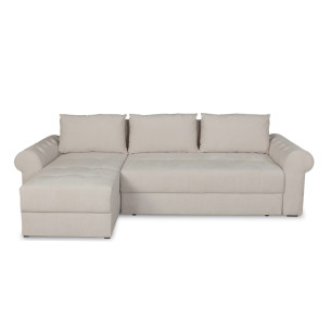 Coltar Extensibil Stanga Trendy, 5 Locuri, Lada Depozitare, Crem, Wind 5, 275 Cm