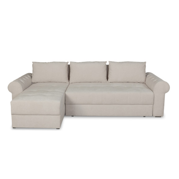 Coltar Extensibil Stanga Trendy, 5 Locuri, Lada Depozitare, Crem, Wind 5, 275 Cm
