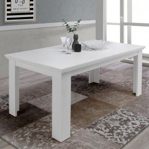 Masa Encanto, Extensibila, Pin Alb, 160/205 x 75 x 90 Cm