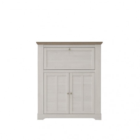 Comoda Bar Albertta, 1153 x 1361 x 443 mm., Stejar alb & Stejar Nelson-01