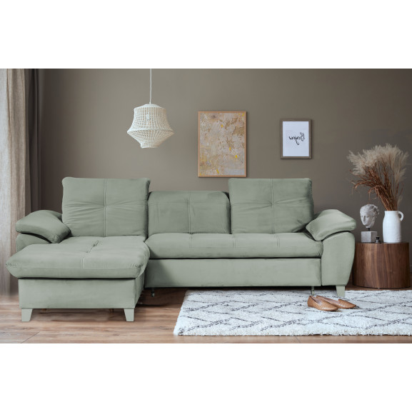 Coltar Extensibil Cu Insula Sevilia Lux, 5 Locuri, Tetiere Reglabile, 272 Cm