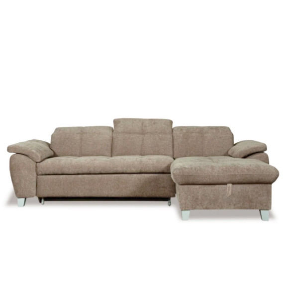 Coltar Extensibil Cu Insula Sevilia Lux, 5 Locuri, Tetiere Reglabile, 272 Cm