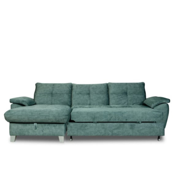 Coltar Extensibil Cu Insula Sevilia Lux, 5 Locuri, Tetiere Reglabile, 272 Cm