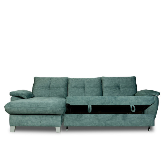 Coltar Extensibil Cu Insula Sevilia Lux, 5 Locuri, Tetiere Reglabile, 272 Cm