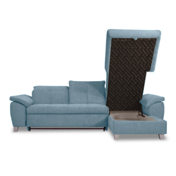 Coltar Extensibil Cu Insula Sevilia Lux, 5 Locuri, Tetiere Reglabile, 272 Cm