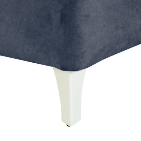 Pat Tapitat Verona, Dimensiune Saltea 160 x 200 Cm, Cu Somiera Rabatabila  Albastru Inchis,-01