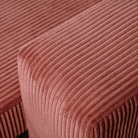 Canapea fixa Otis, 2 locuri, Burgundy deschis, 195 Cm-01