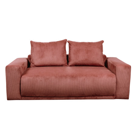 Canapea fixa Otis, 2 locuri, Burgundy deschis, 195 Cm-01