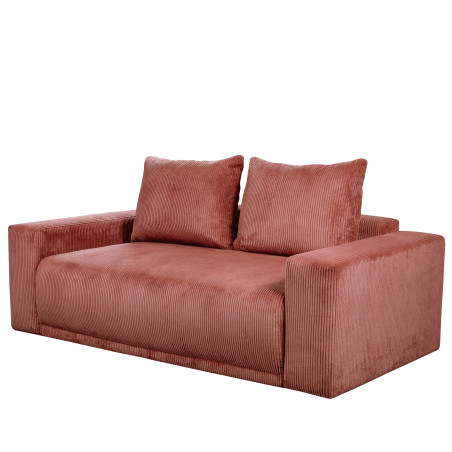 Canapea fixa Otis, 2 locuri, Burgundy deschis, 195 Cm-01