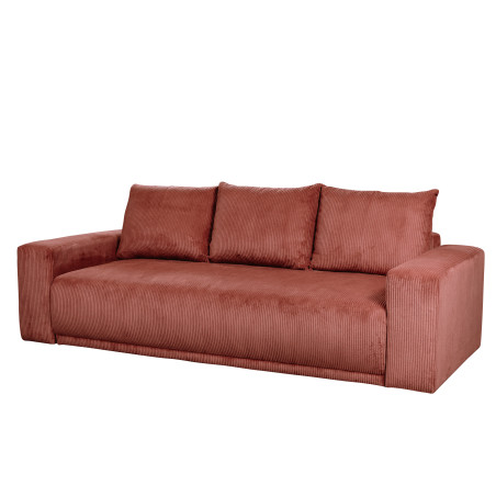 Canapea Extensibila Otis, 3 locuri, Lada Depozitare, Burgundy Deschis-01