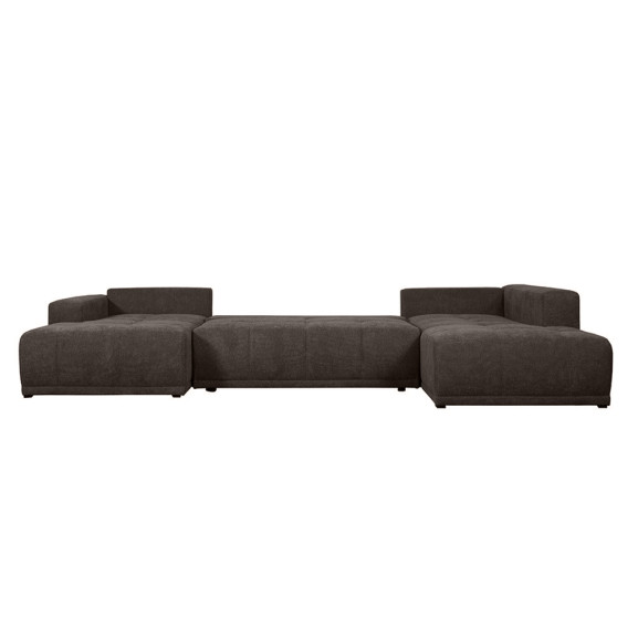 Coltar U Extensibil Otis Dreapta, 6 Locuri, Lada Depozitare, Gri Inchis, 357 Cm