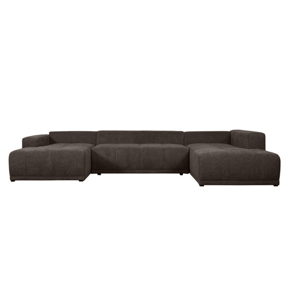 Coltar U Extensibil Otis Dreapta, 6 Locuri, Lada Depozitare, Gri Inchis, 357 Cm