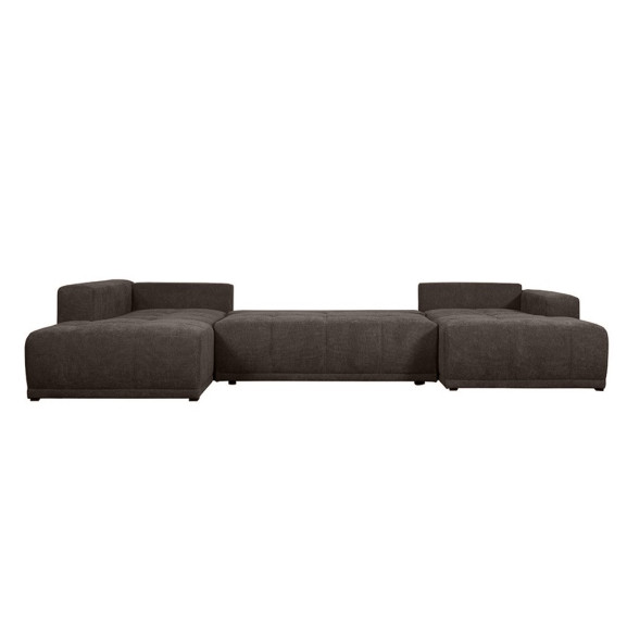 Coltar U Extensibil Otis Stanga, 6 Locuri, Lada Depozitare, Gri Inchis, 357 Cm