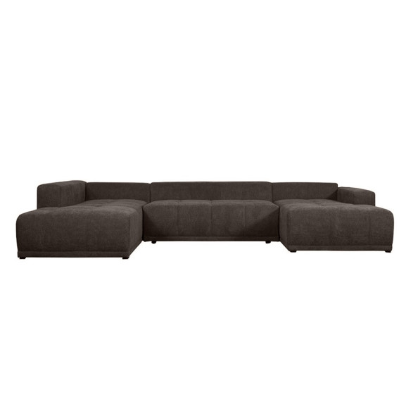 Coltar U Extensibil Otis Stanga, 6 Locuri, Lada Depozitare, Gri Inchis, 357 Cm