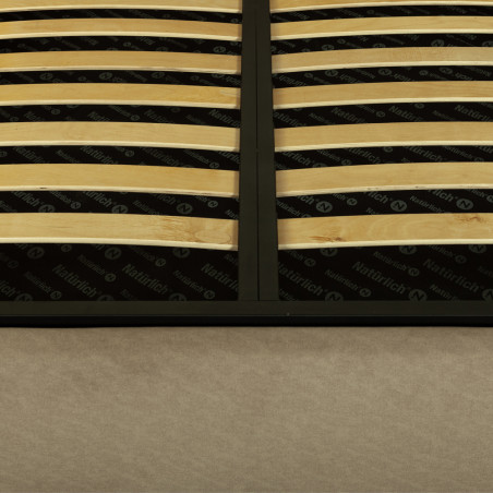 Pat Tapitat Cu Somiera Rabatabila Celeste, Bej, Dimensiune Saltea 120 x 200 Cm-01