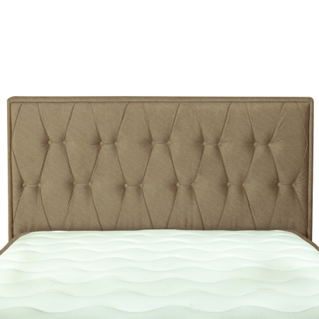 Pat Tapitat Cu Somiera Rabatabila Celeste, Bej, Dimensiune Saltea 120 x 200 Cm-01