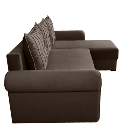 Coltar Extensibil Dreapta Chic, 5 Locuri, Lada Depozitare, Maro, 273 Cm-01