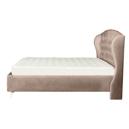 Pat Tapitat Verona Dimensiune Saltea 180 x 200 Cm,  Cu Somiera Rabatabila Maro-01