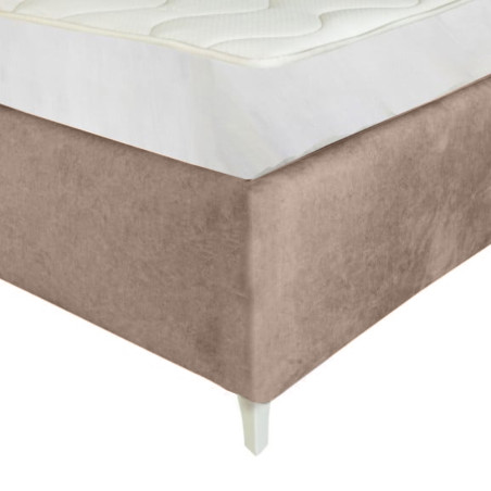 Pat Tapitat Verona Dimensiune Saltea 180 x 200 Cm,  Cu Somiera Rabatabila Maro-01