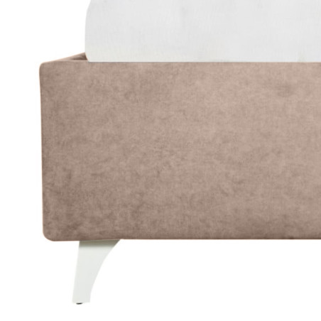 Pat Tapitat Verona Dimensiune Saltea 180 x 200 Cm,  Cu Somiera Rabatabila Maro-01