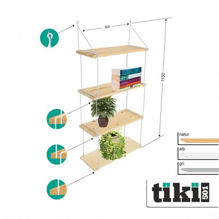 Raft modular 1 Tiki, Alb/Lacuit-01