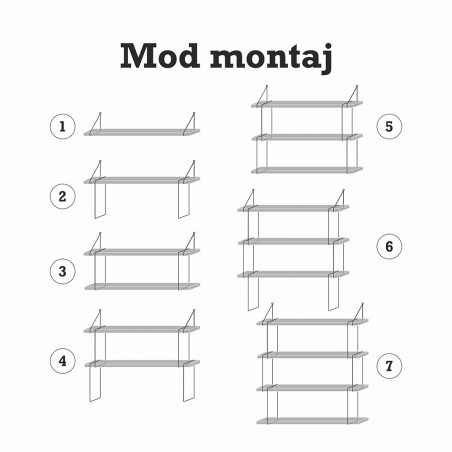 Raft modular 11 Tiki, Negru/Gri-01