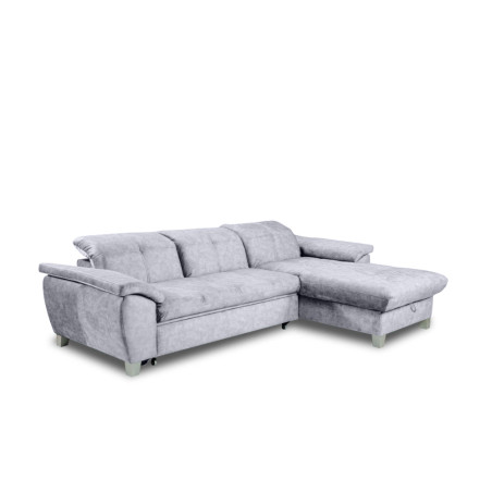 Coltar Extensibil Cu Insula Dreapta Sevilia Lux, Lada Depozitare, 5 Locuri, Tetiere Reglabile, Gri Inchis, 272 Cm-01