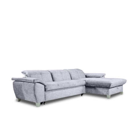 Coltar Extensibil Cu Insula Dreapta Sevilia Lux, Lada Depozitare, 5 Locuri, Tetiere Reglabile, Gri Inchis, 272 Cm-01