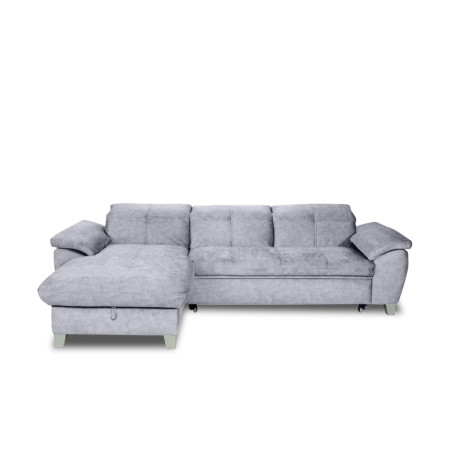 Coltar Extensibil Cu Insula Stanga Sevilia Lux, Lada Depozitare, 5 Locuri, Tetiere Reglabile, Gri Inchis 272 Cm-01