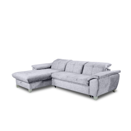 Coltar Extensibil Cu Insula Stanga Sevilia Lux, Lada Depozitare, 5 Locuri, Tetiere Reglabile, Gri Inchis 272 Cm-01