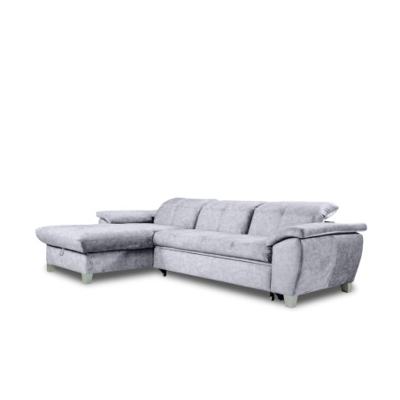 Coltar Extensibil Cu Insula Stanga Sevilia Lux, Lada Depozitare, 5 Locuri, Tetiere Reglabile, Gri Inchis 272 Cm-01