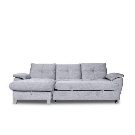 Coltar Extensibil Cu Insula Stanga Sevilia Lux, Lada Depozitare, 5 Locuri, Tetiere Reglabile, Gri Inchis 272 Cm-01