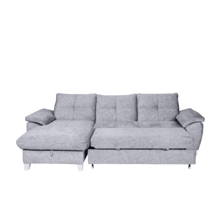 Coltar Extensibil Cu Insula Stanga Sevilia Lux, Lada Depozitare, 5 Locuri, Tetiere Reglabile, Gri Inchis 272 Cm-01