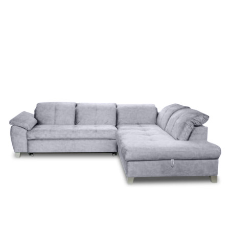 Coltar Extensibil Cu Otoman Mic Dreapta Sevilia Lux, Lada Depozitare, 5 Locuri, Tetiere Reglabile, Gri Inchis, 280 Cm-01