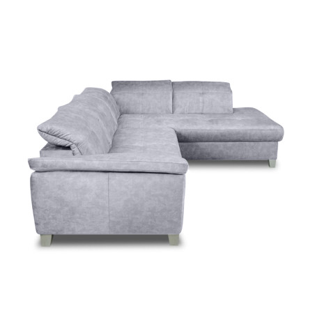 Coltar Extensibil Cu Otoman Mic Dreapta Sevilia Lux, Lada Depozitare, 5 Locuri, Tetiere Reglabile, Gri Inchis, 280 Cm-01