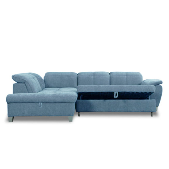 Coltar Extensibil Cu Otoman Mic 5 Locuri, Tetiere Reglabile, 280 Cm