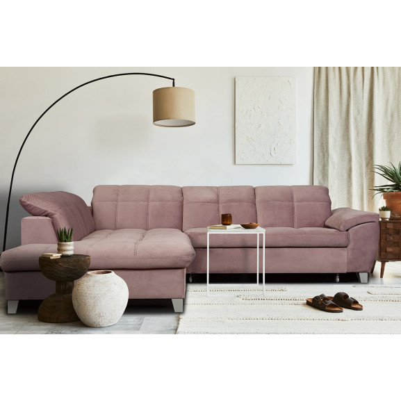 Coltar Extensibil Cu Otoman Mare 5 Locuri, Tetiere Reglabile, 300 Cm