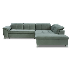 Coltar Extensibil Cu Otoman Mare 5 Locuri, Tetiere Reglabile, 300 Cm