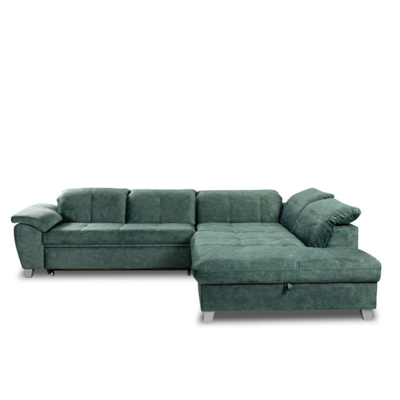 Coltar Extensibil Cu Otoman Mare 5 Locuri, Tetiere Reglabile, 300 Cm