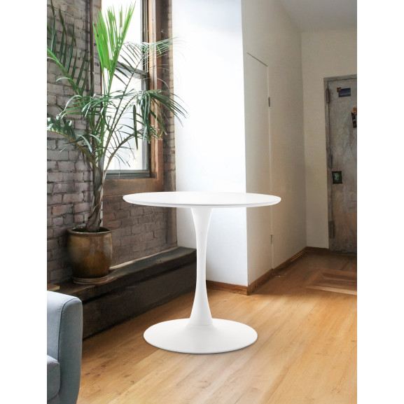 Masa Rotunda Mango, Alb, 90 Cm