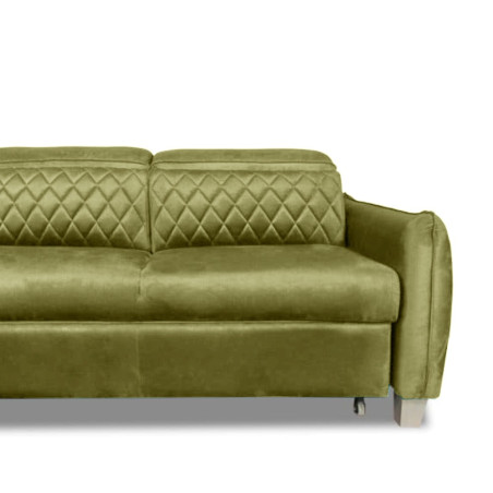 Coltar Extensibil Cu Insula Stanga Tiago, 5 Locuri, Tetiere Reglabile, Verde Olive, 243 Cm-01